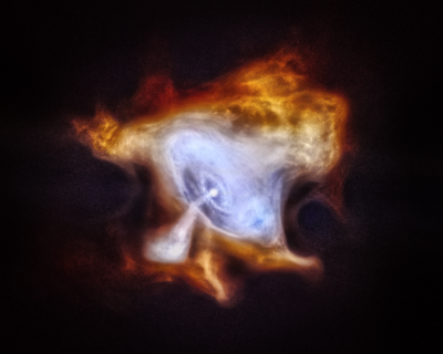 The Crab Nebula: At the center of the Crab Nebula "is an extremely dense, rapidly rotating neutron star left behind by the explosion,” NASA reports. Image: NASA.
