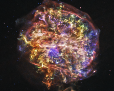 Supernova Remnant G292.0+1.8: NASA says this is one of three Milky Way supernova remnants containing large amounts of oxygen. Image: NASA. 
