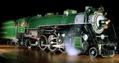 Southern Railway’s steam locomotive No. 1401, one of the locomotives that led President Franklin Roosevelt's funeral train from Warm Springs, Ga., where he died, to Washington in April 1945.