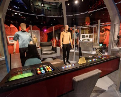 The museum's exhibit features the bridge of the Enterprise.