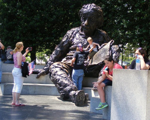 Robert Berks, sculptor of the Albert Einstein memorial,  also was responsible for the bust of John F. Kennedy at Washington's Kennedy Center. The Albert Einstein Memorial is in front of the Natural Academy for Sciences, 2101 Constitution Avenue, NW. 