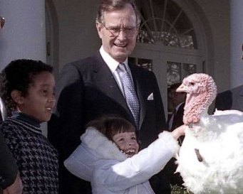 President George H.W. Bush was the first to formally pardon the turkey. 