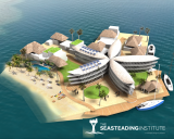 The Seasteading Institute's concept of a floating city. 