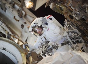 Space Station: Repair spacewalks analyzed Flight Engineer Doug Wheelock worked outside the International Space Station in August 2010 to install a spare pump module. --NASA Image