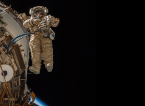 Russian cosmonaut Sergey Ryazanskiy, Expedition 38 flight engineer, participates in a spacewalk in support of assembly and maintenance on the International Space Station. 