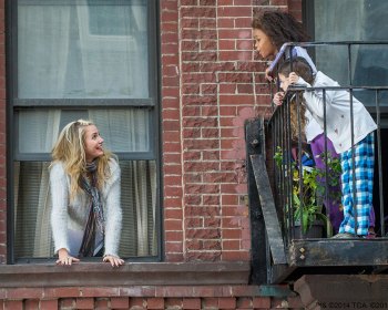 Cameron Diaz (left) and Quvenzhane Wallis in a scene from "Annie." Image: Sony Pictures. 