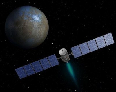 Artist's concept of the spacecraft nearing Ceres. Image: NASA.  