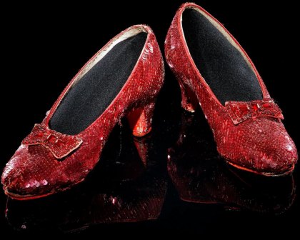 The ruby slippers used in The Wizard of Oz are deteriorating.