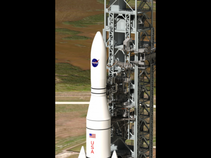 Artist's concept:  NASA's Space Launch System.