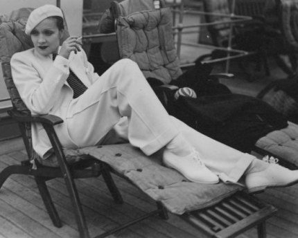 Marlene Dietrich dressed to project an independent image.