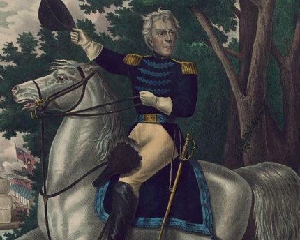 Andrew Jackson during his days as military leader. 